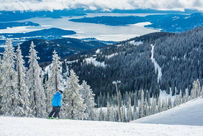 Skiing at Schweitzer Mountain Resort near Sandpoint.