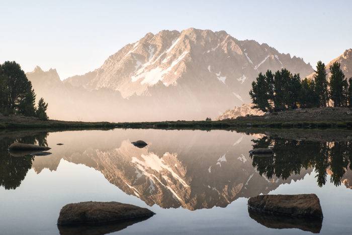 rugged mountain at sunrise