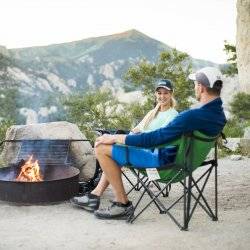 Camping in City of the Rocks State Park.