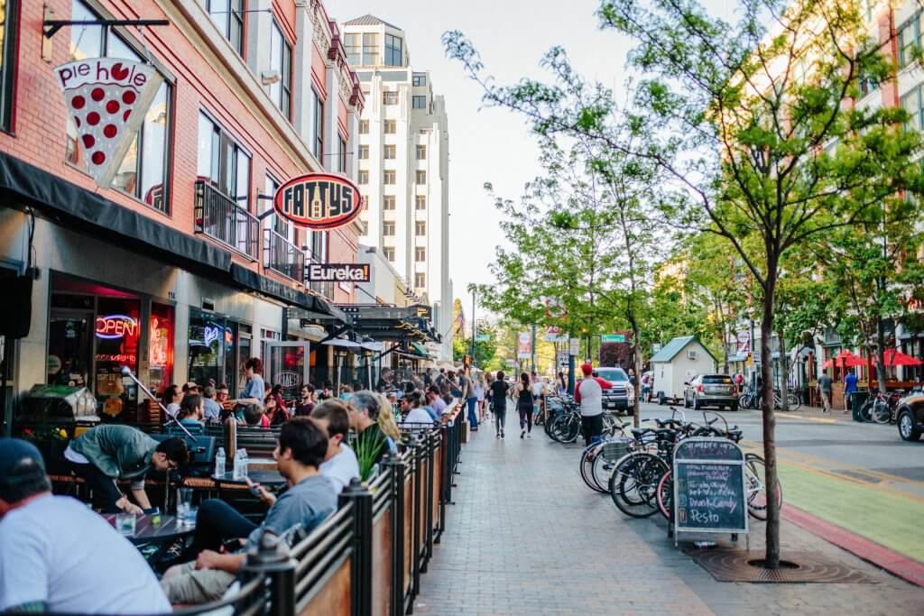 Exploring 8th Street, Boise.