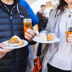 people with food and beer