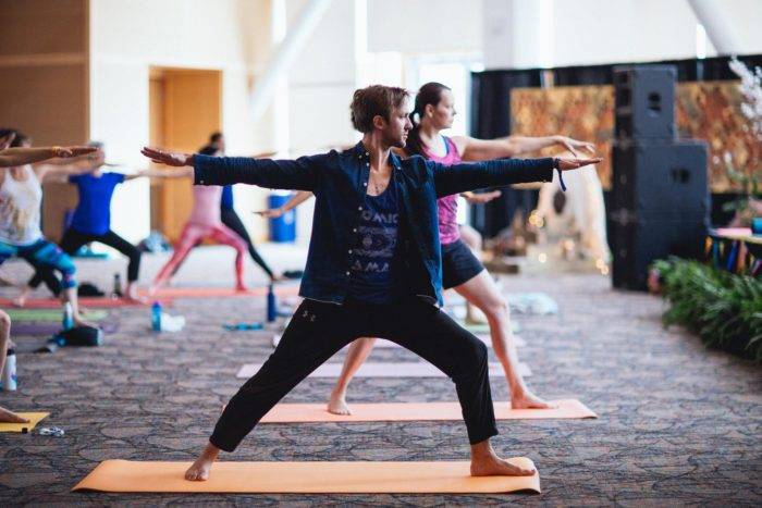 people doing yoga