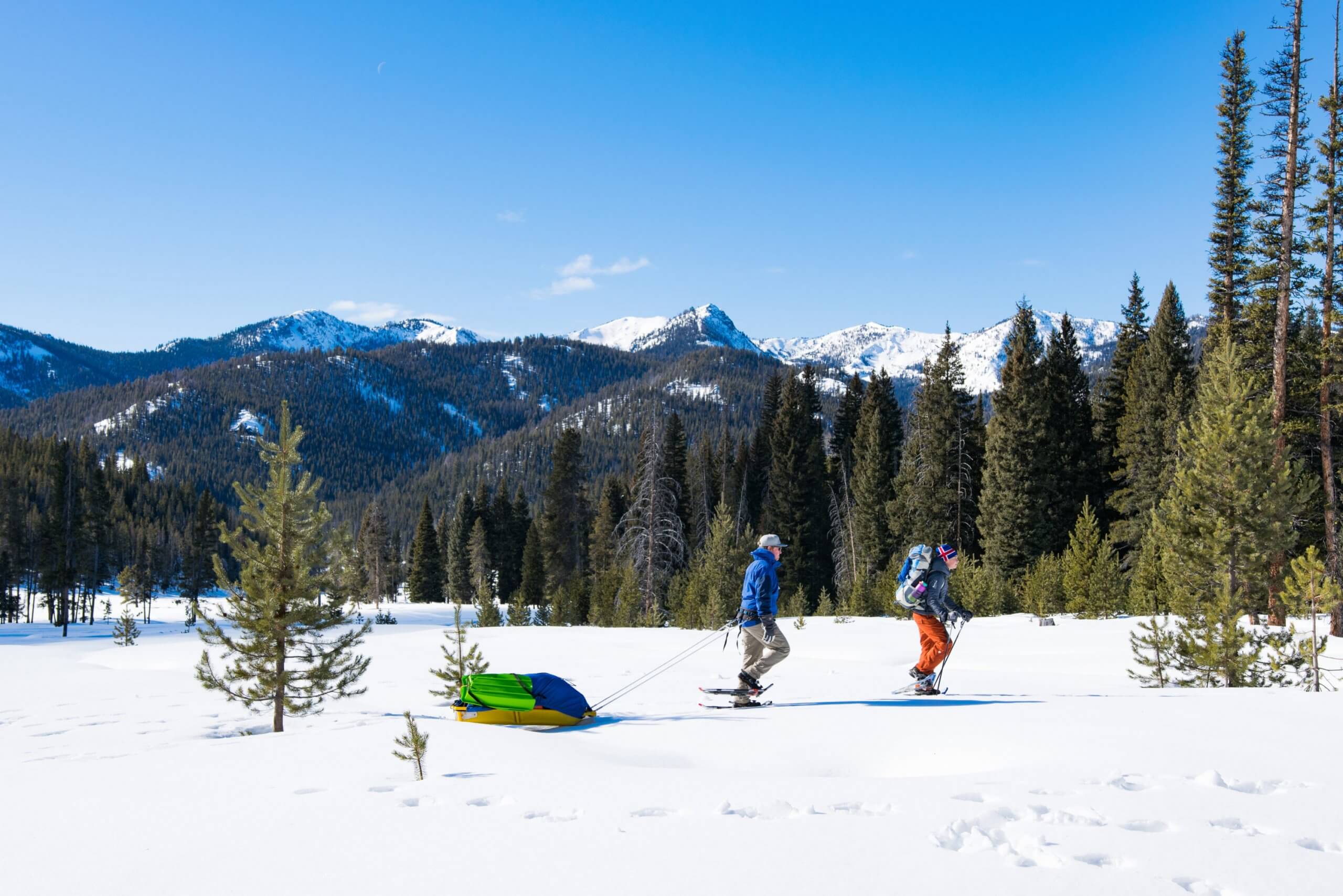 people snowshoeing