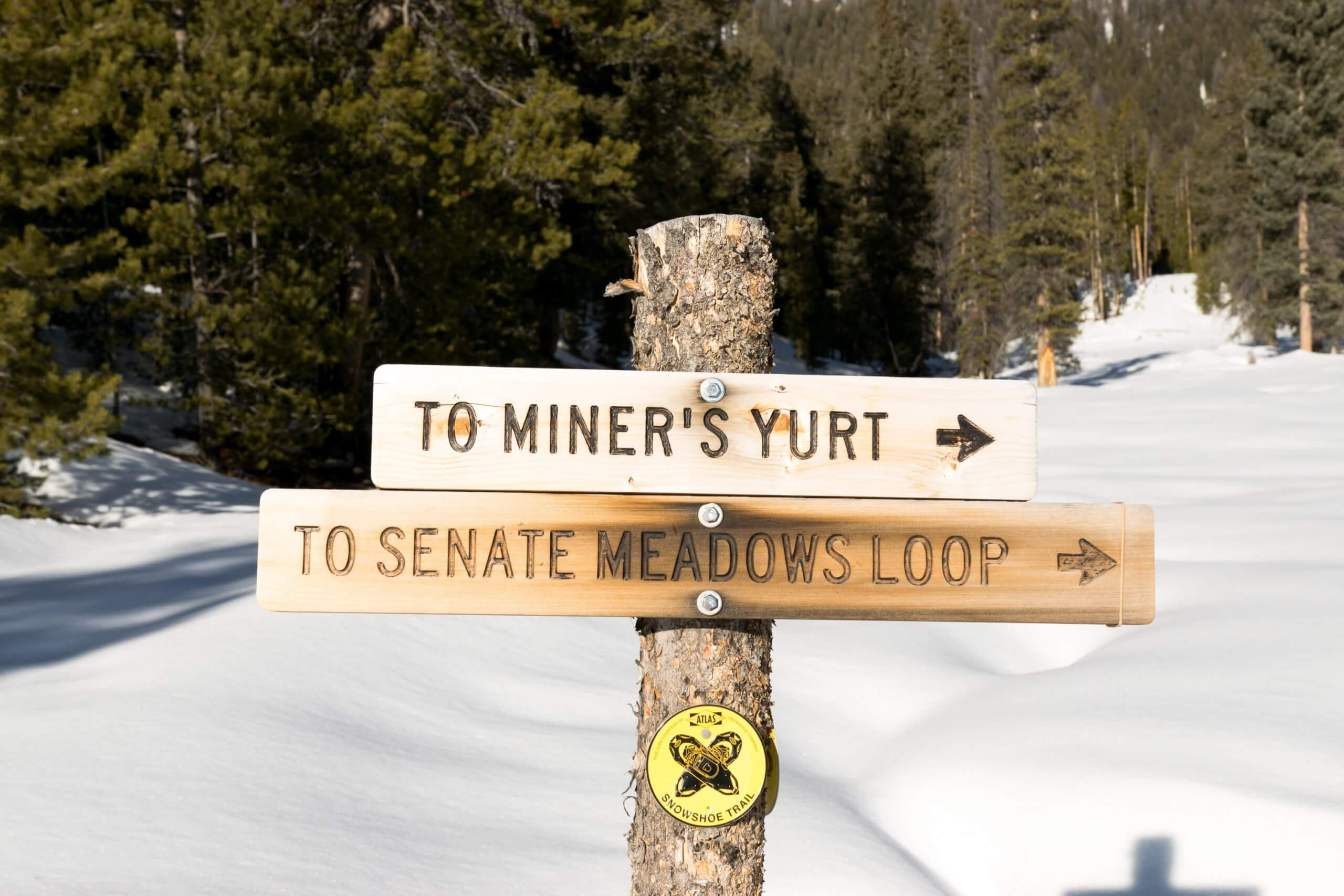 trail signs.