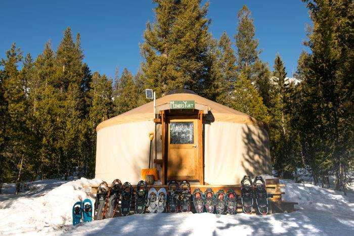 snowy yurt