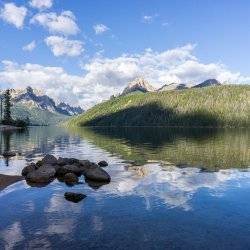 mountain lake-Camping in Idaho