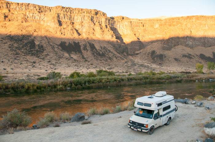 rv near river