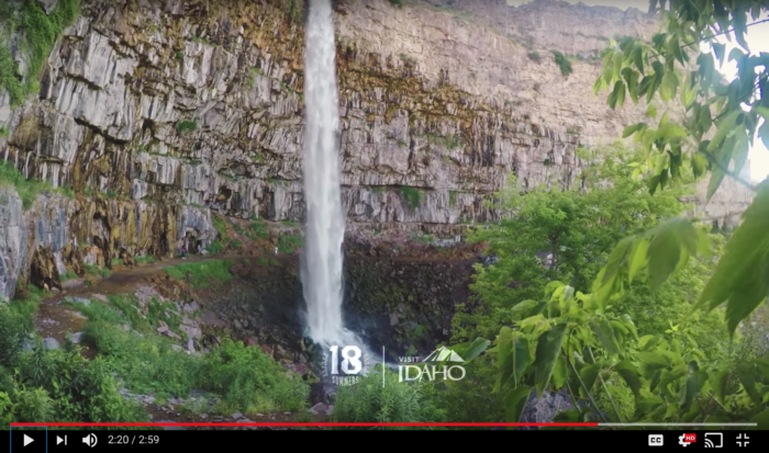 Perinne-Coulee Falls in the summer.