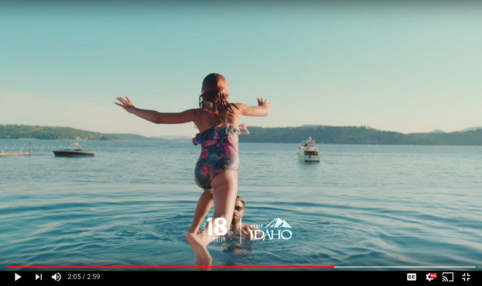 Swimming at Lake Coeur d'Alene.