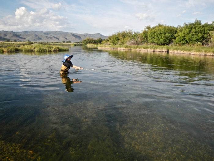 boy fishing