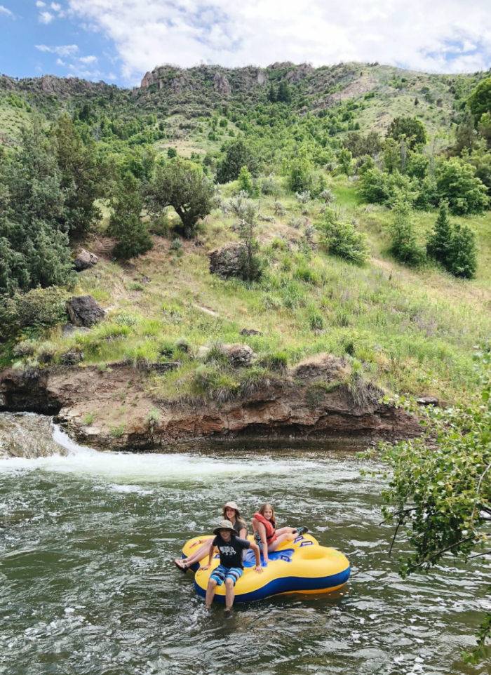 kids on a innertube