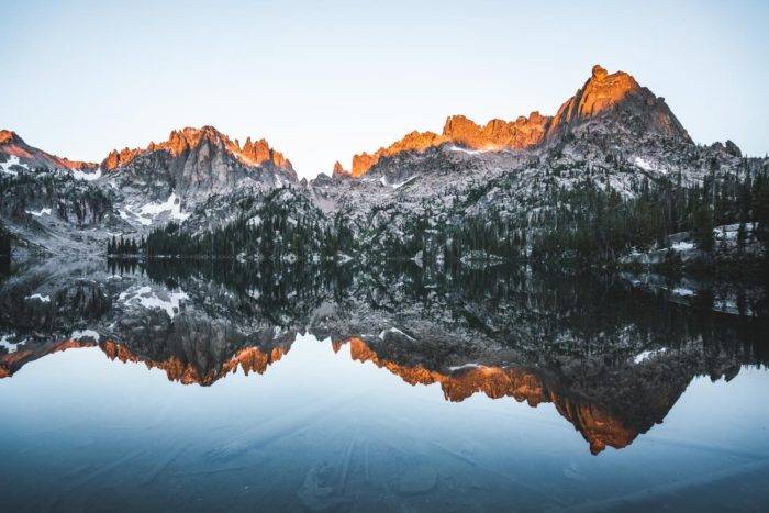 reflection of mountains