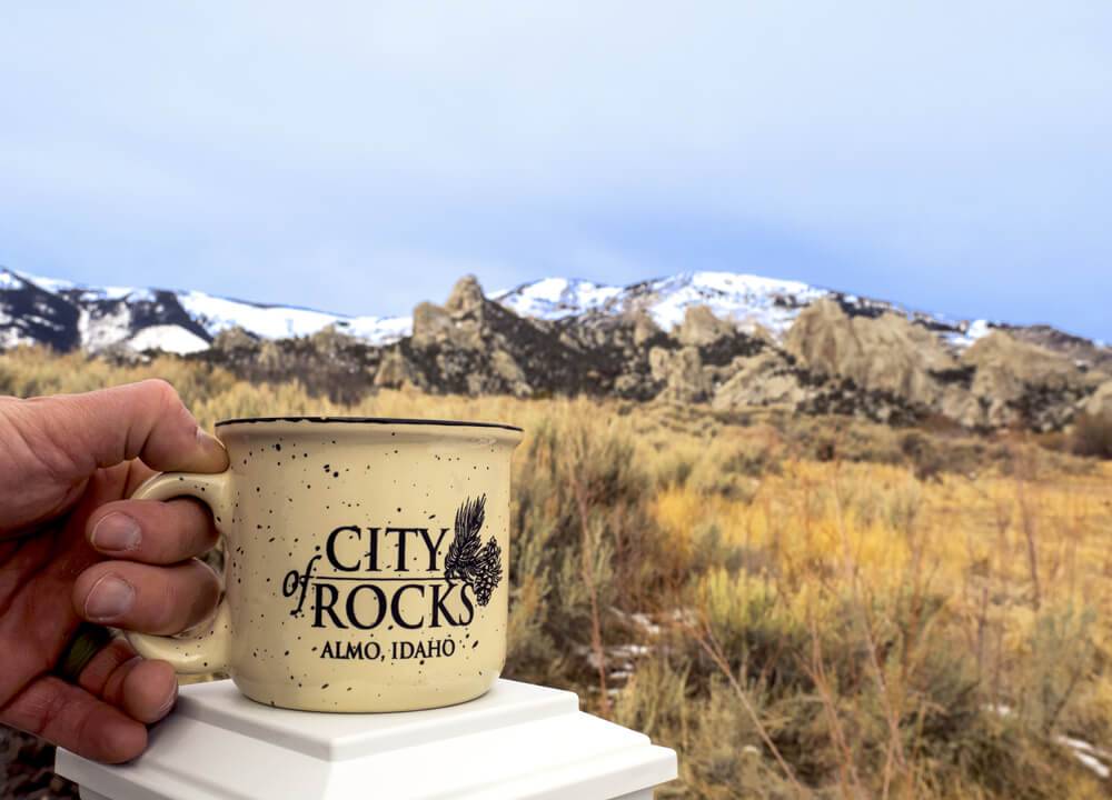 cup on a ledge