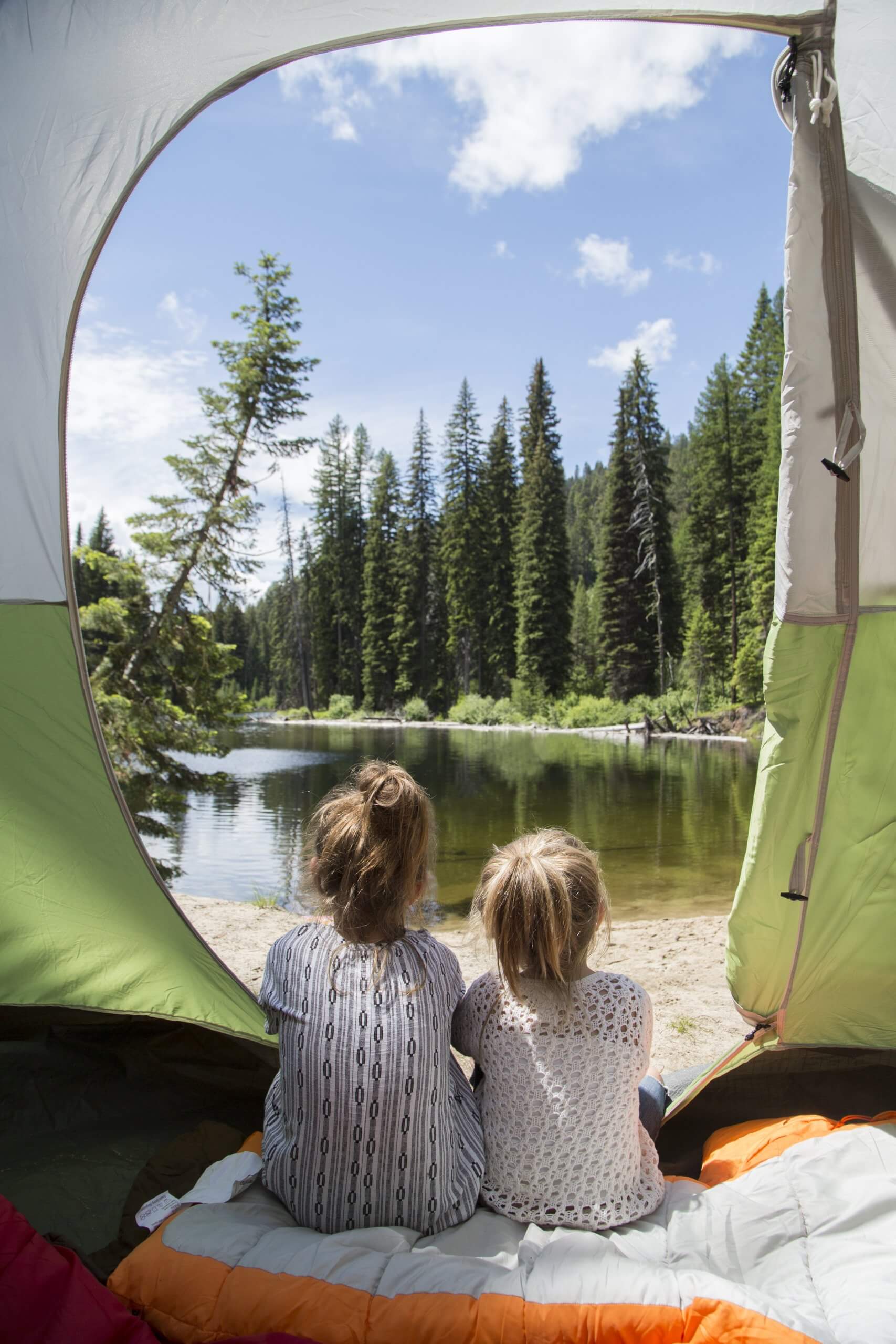 Camping near the North shore of Payette Lake.