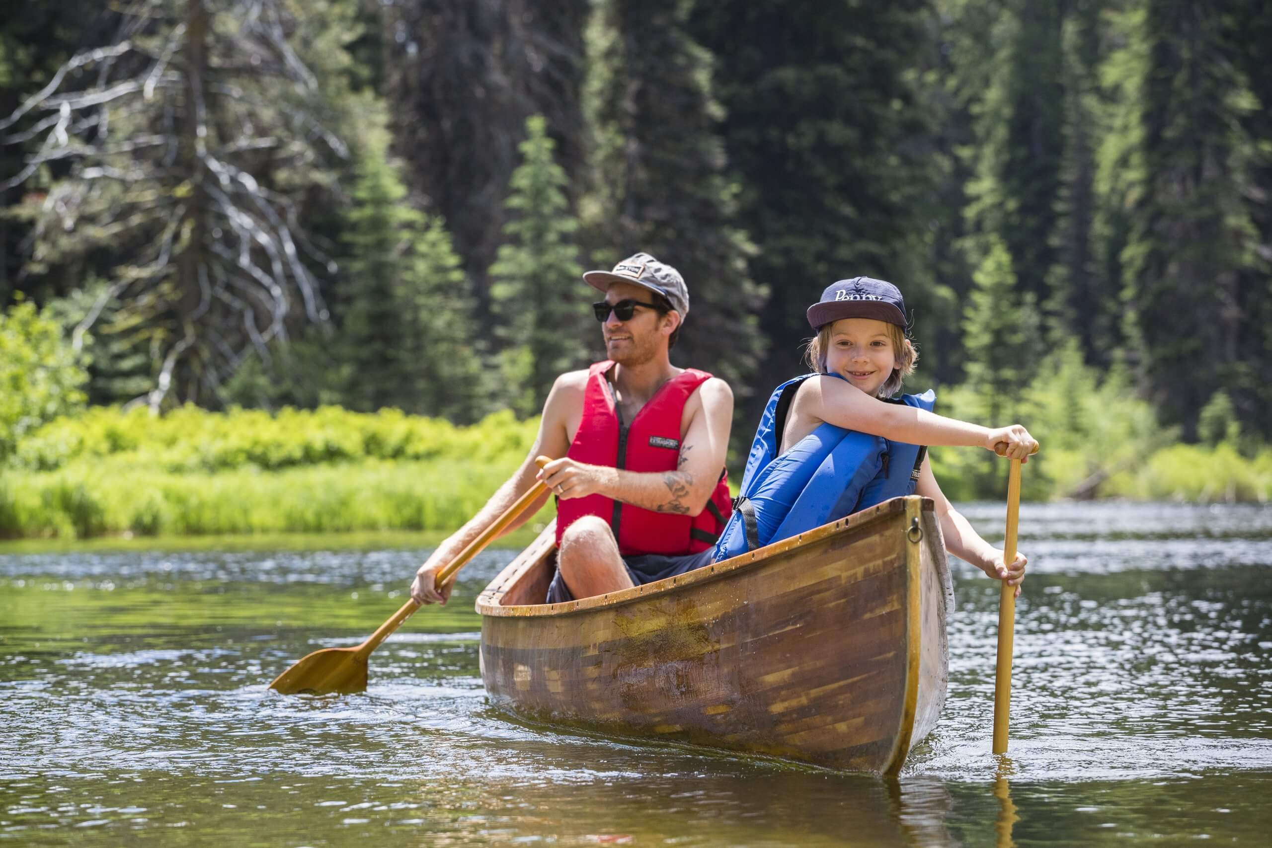 Canoeing on Payette Lake near McCall.