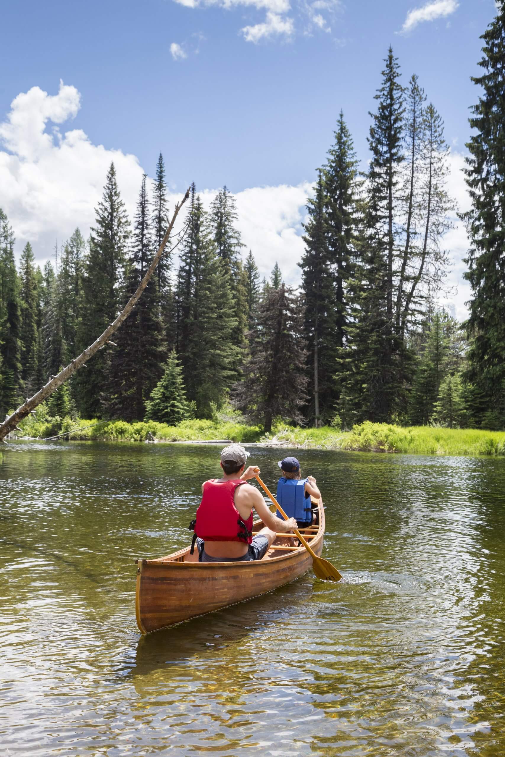 Canoeing on Payette Lake near McCall.