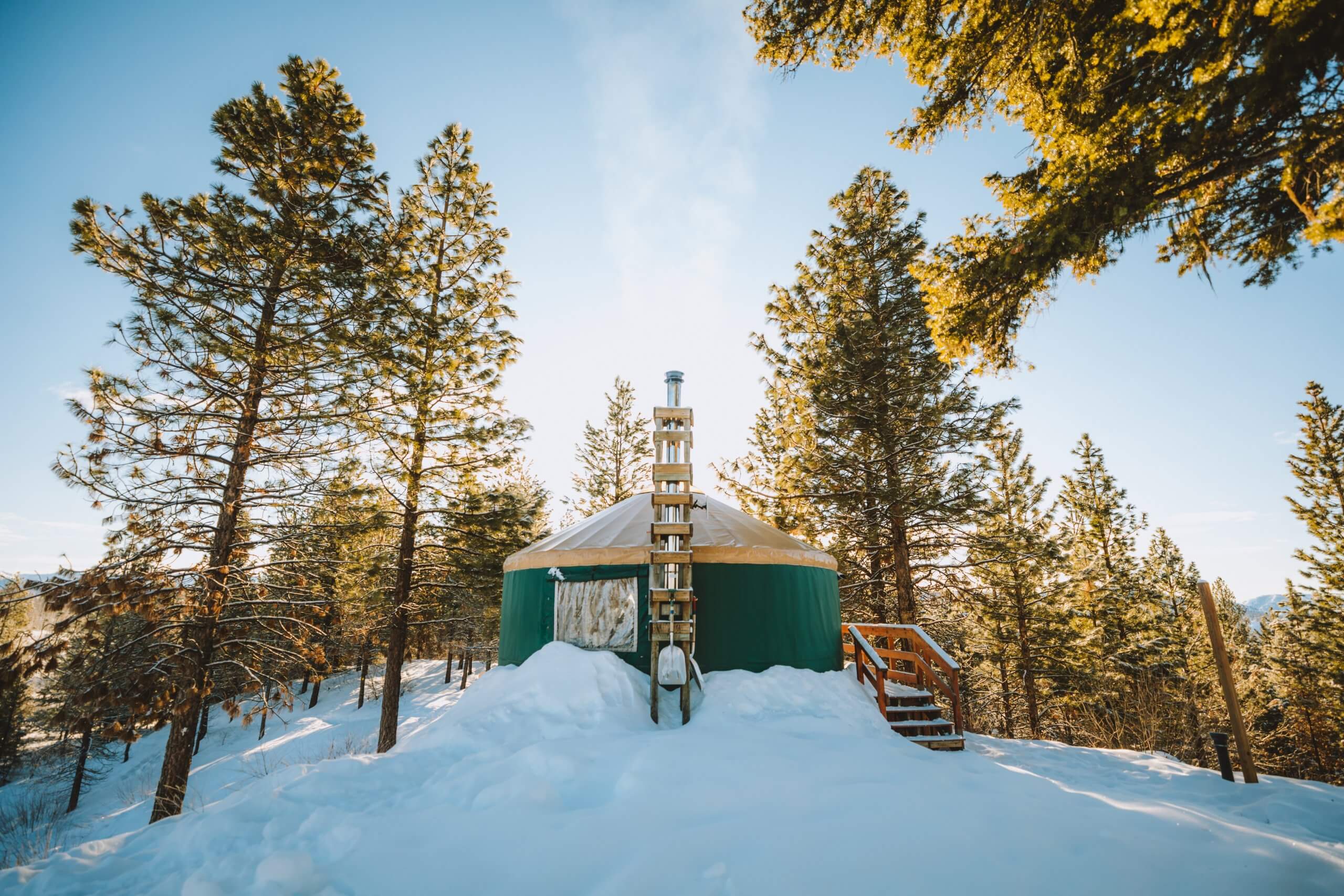 snowy yurt