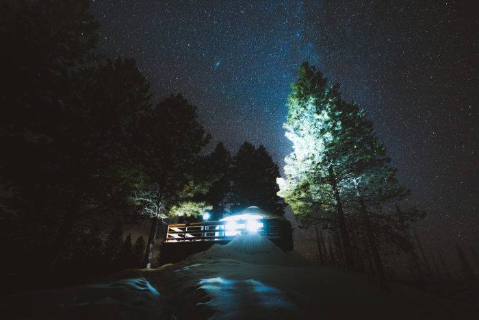 night time yurt