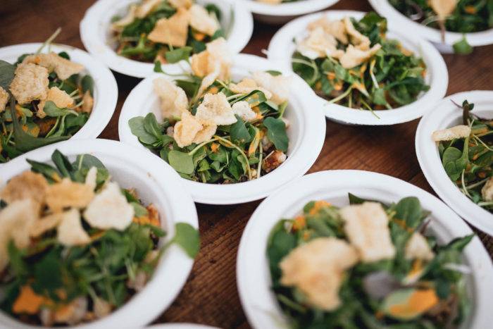 plates of leafy greens