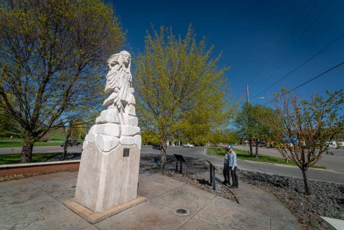 statue in downtown Pocatello