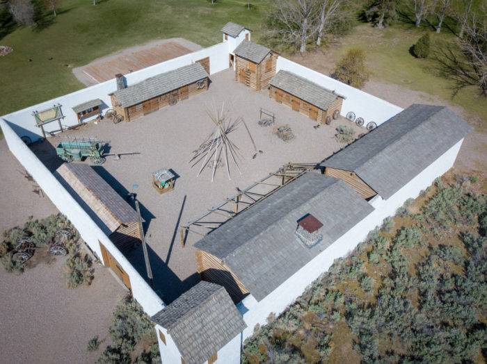 aerial view of building