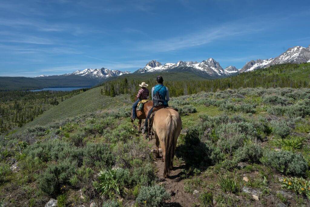 woman riding a horse