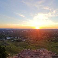 sunset over Boise.