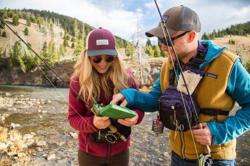 couple fishing near Stanley