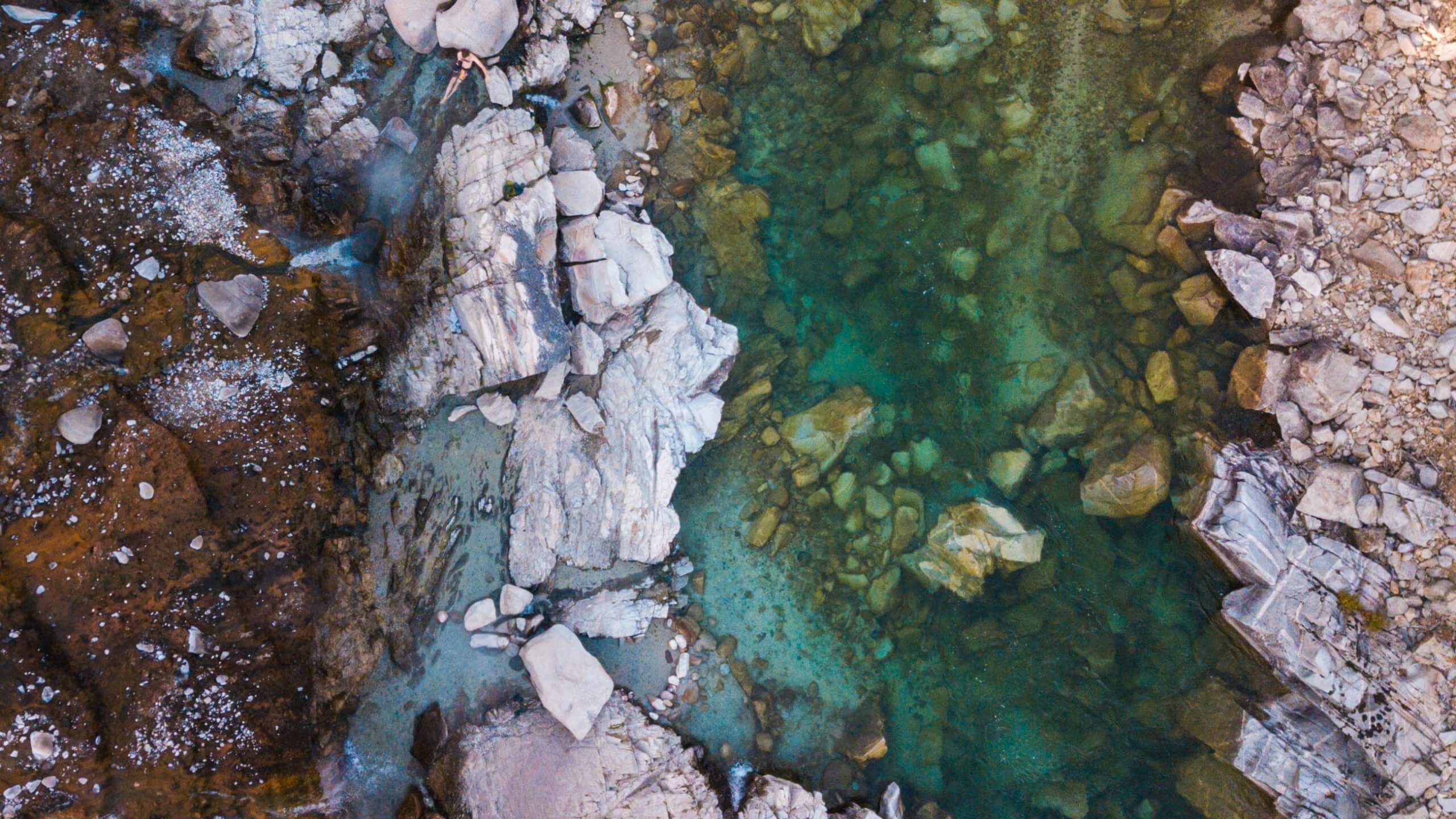 kirkham hot springs aerial shot