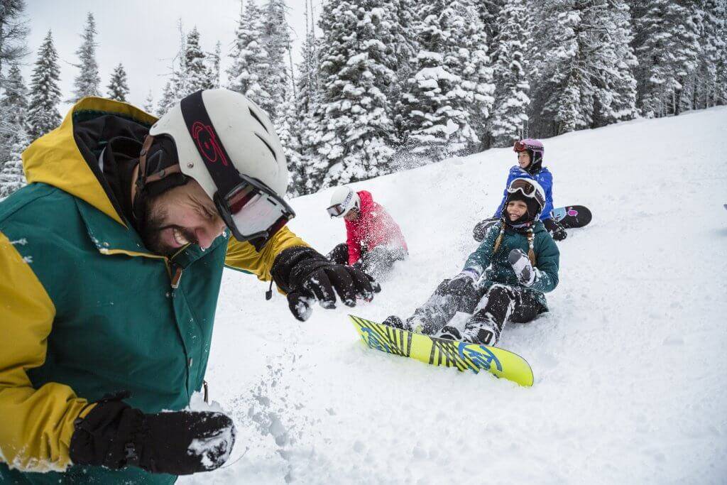 family at brundage mountain resort