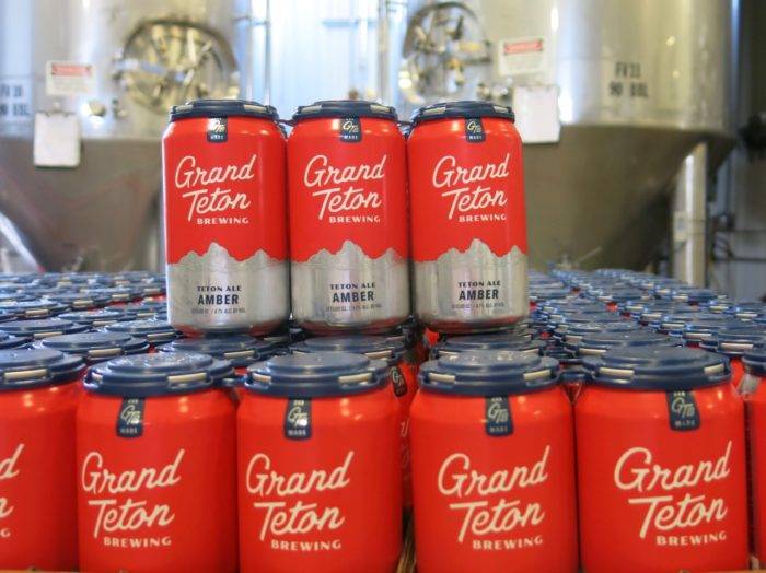 cans of grand teton brewing beer