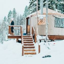 exterior silver fox yurt