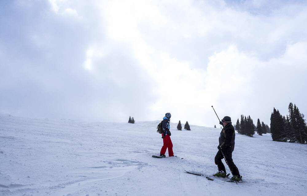 skier at pomerelle