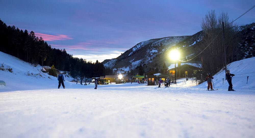 night skiing at kelly canyon