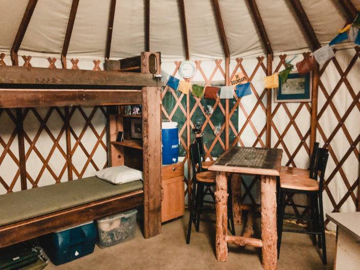 interior silver fox yurt