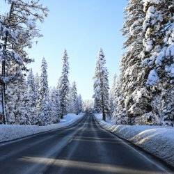 snowy road