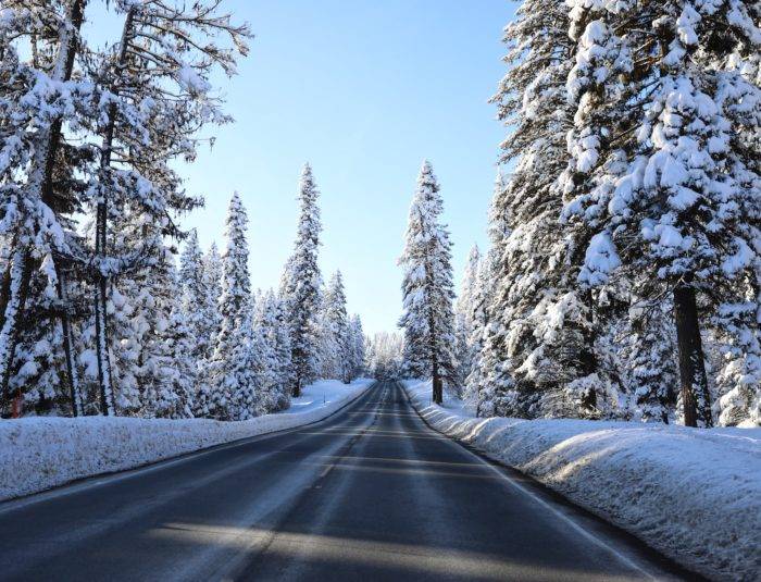 snowy road