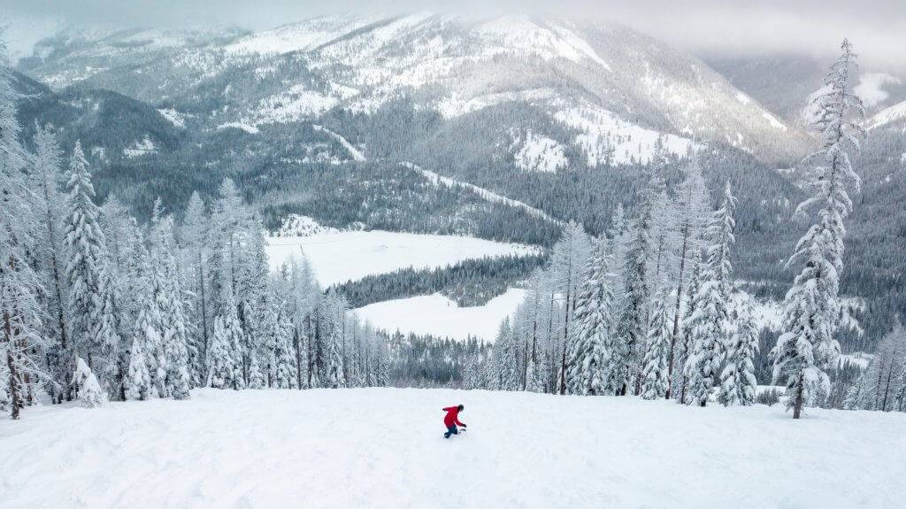 skier on slope