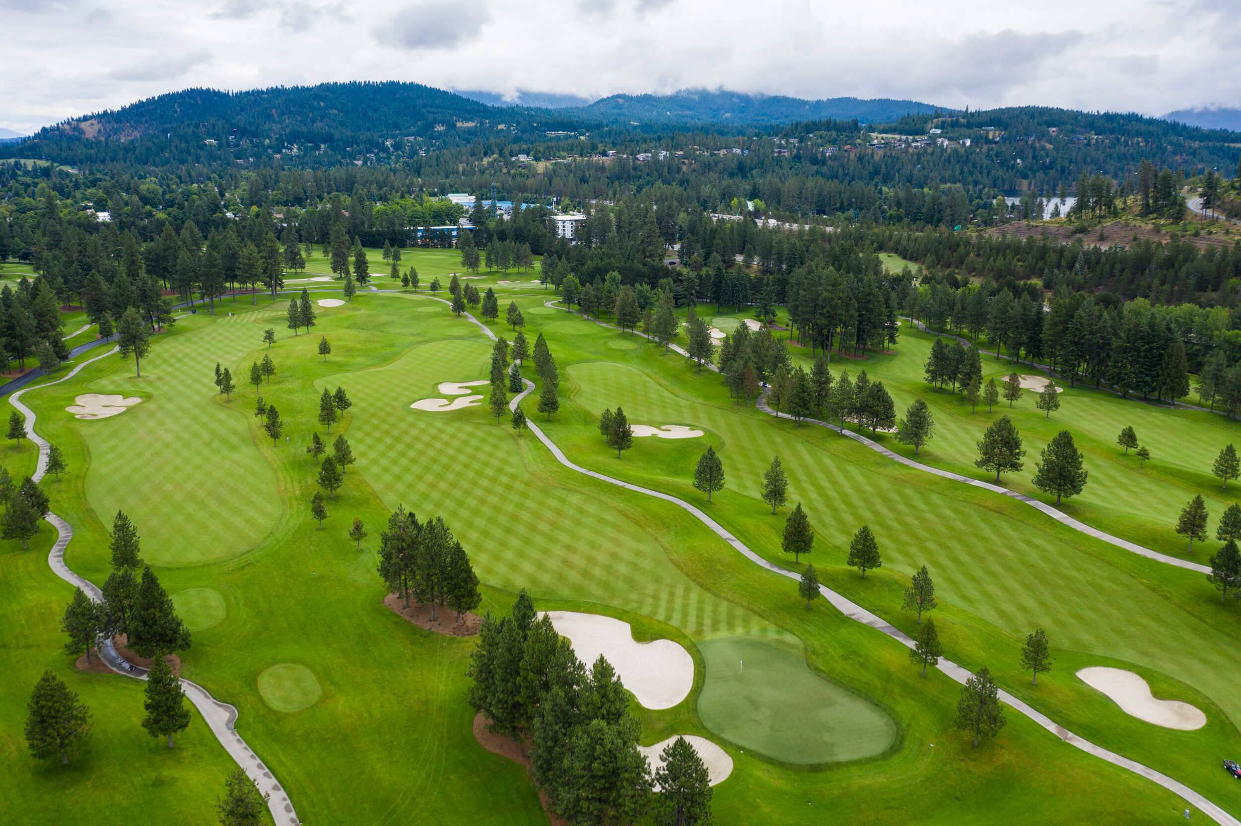 Coeur d'Alene golf course aerial view