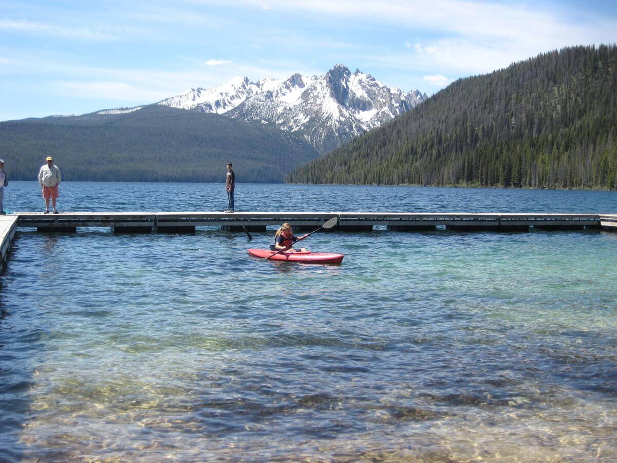 Kayaking at Redfish Lake