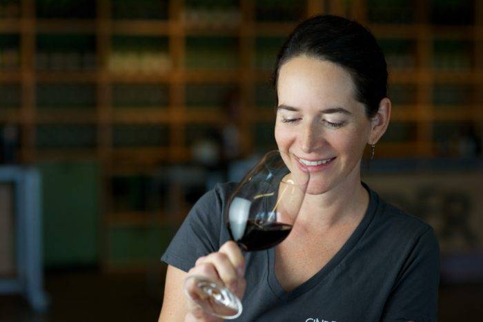 woman at cinder wines