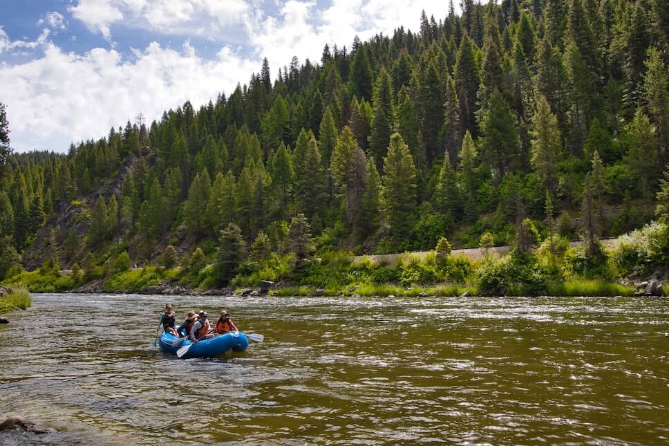 A beautiful day on the Carbarton stretch with Tamarack Rafting Company.