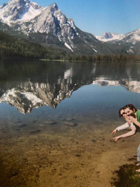 Lakeside fun with a stunning mountain backdrop in Idaho