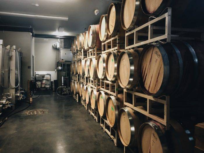 wine barrels