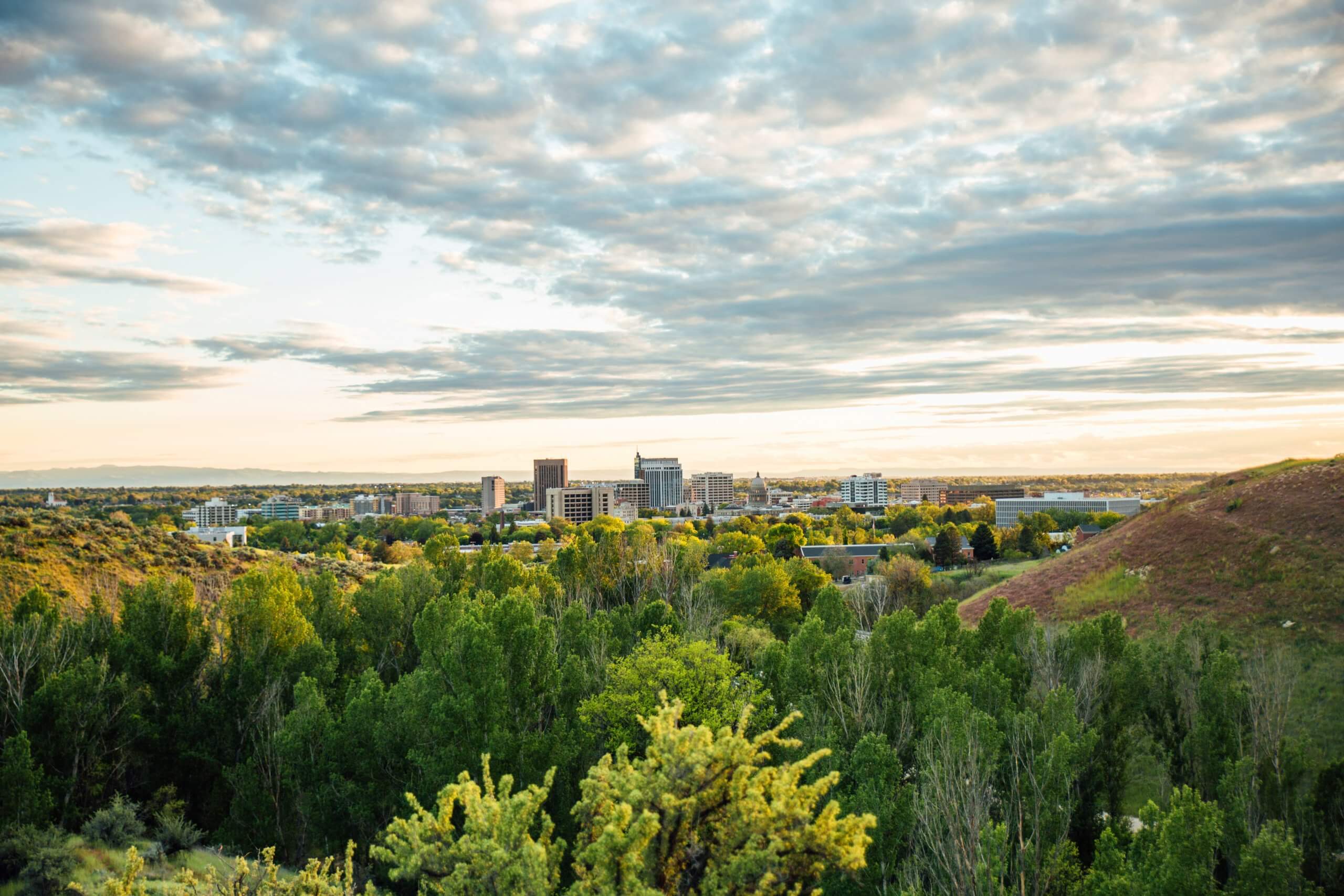 Photo overlooking downtown Boise.