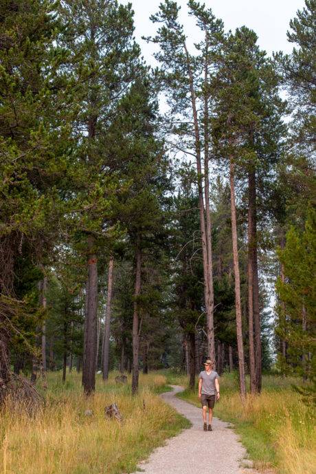 person walking John Muir Trail