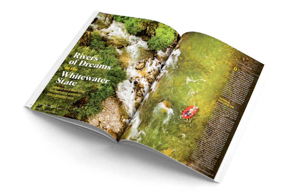 official idaho travel guide whitewater article page spread