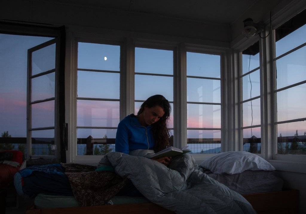 woman in fire lookout