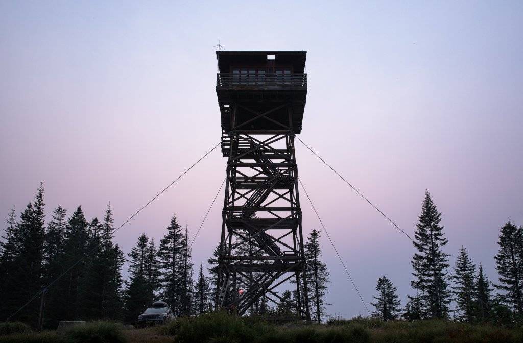 view of fire lookout from the ground