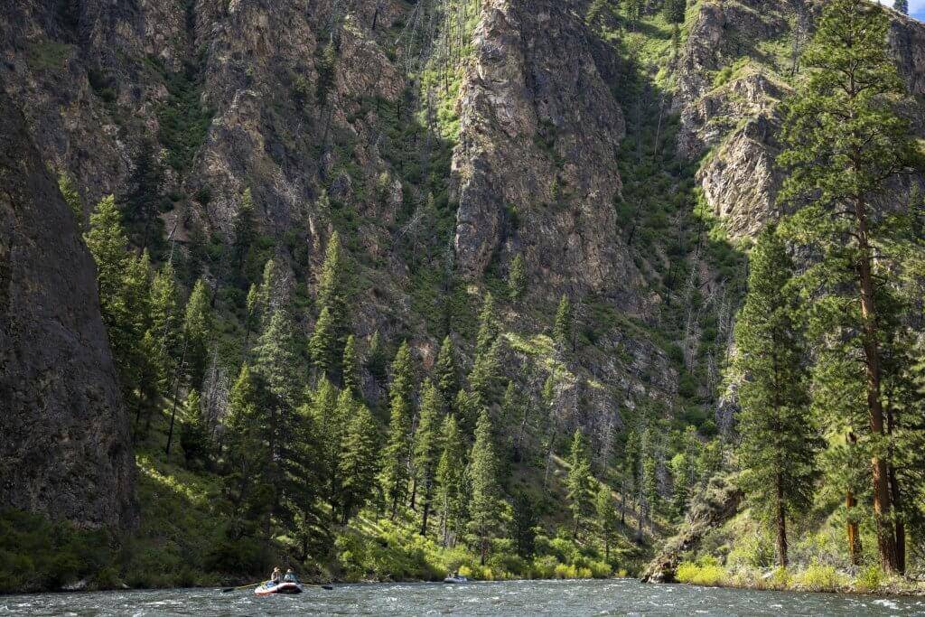 wide shot of middle fork of the salmon river